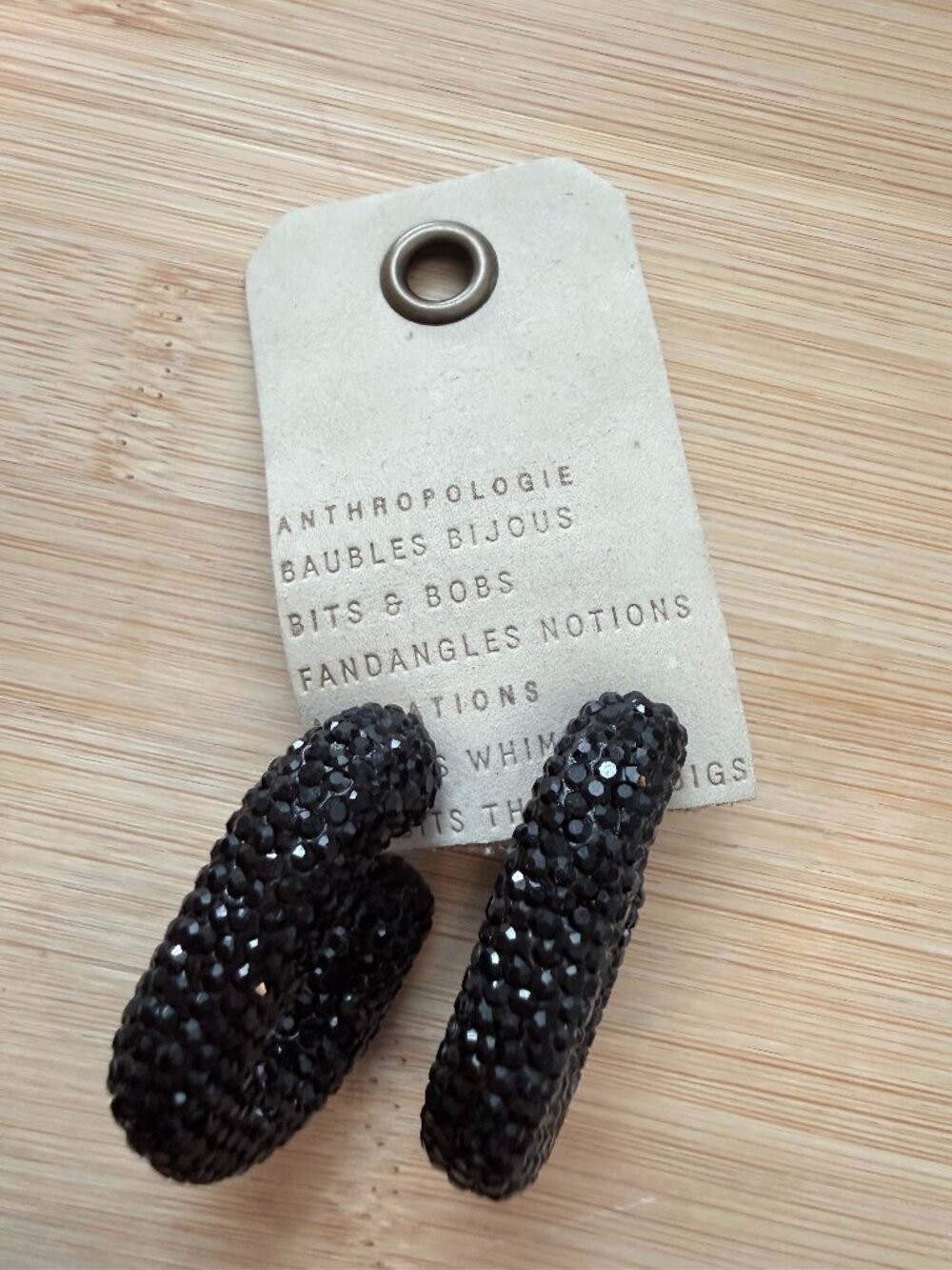 Oblong Pavé Hoop Earrings